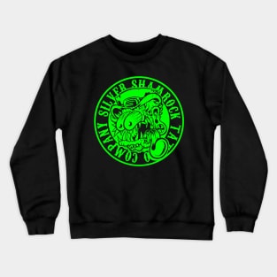 Silver Shamrock Tattoo Company Leprechaun Fink in Green! Crewneck Sweatshirt